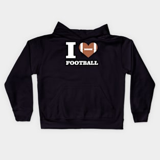 I Love American Football Kids Hoodie